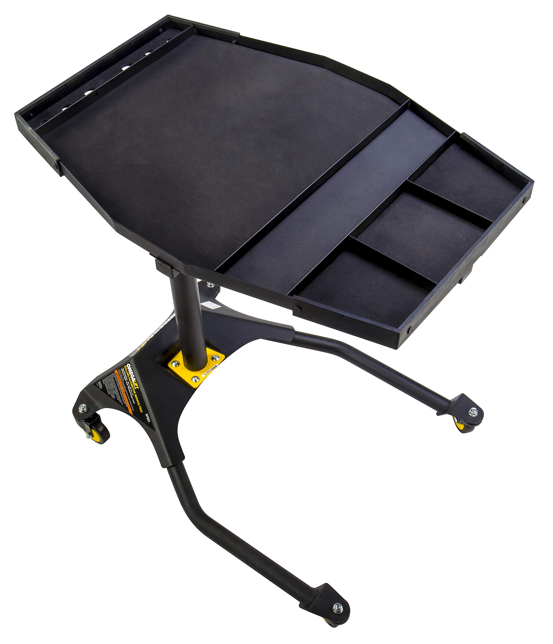97531 Black Rolling Automotive Service Tray - 1 Pack Heavy Duty Utility Cart for Mechanics & DIY Car Repair - Perfect for Garage, Workshop & Auto Maintenance