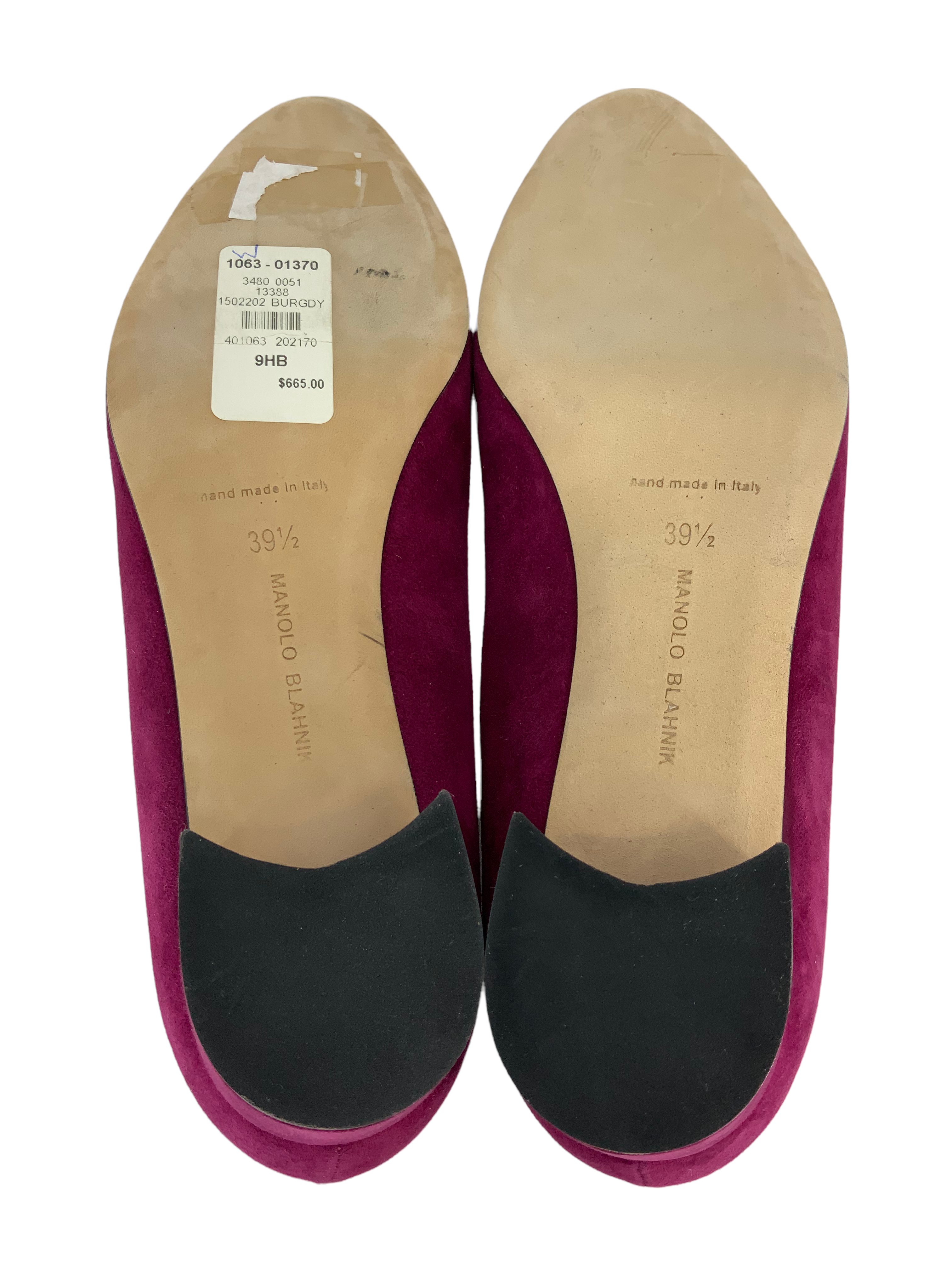 Manolo Blahnik Listony Block Heel Suede Pumps Size 9.5 - Elegant Women's Dress Shoes for Weddings, Parties & Office Wear