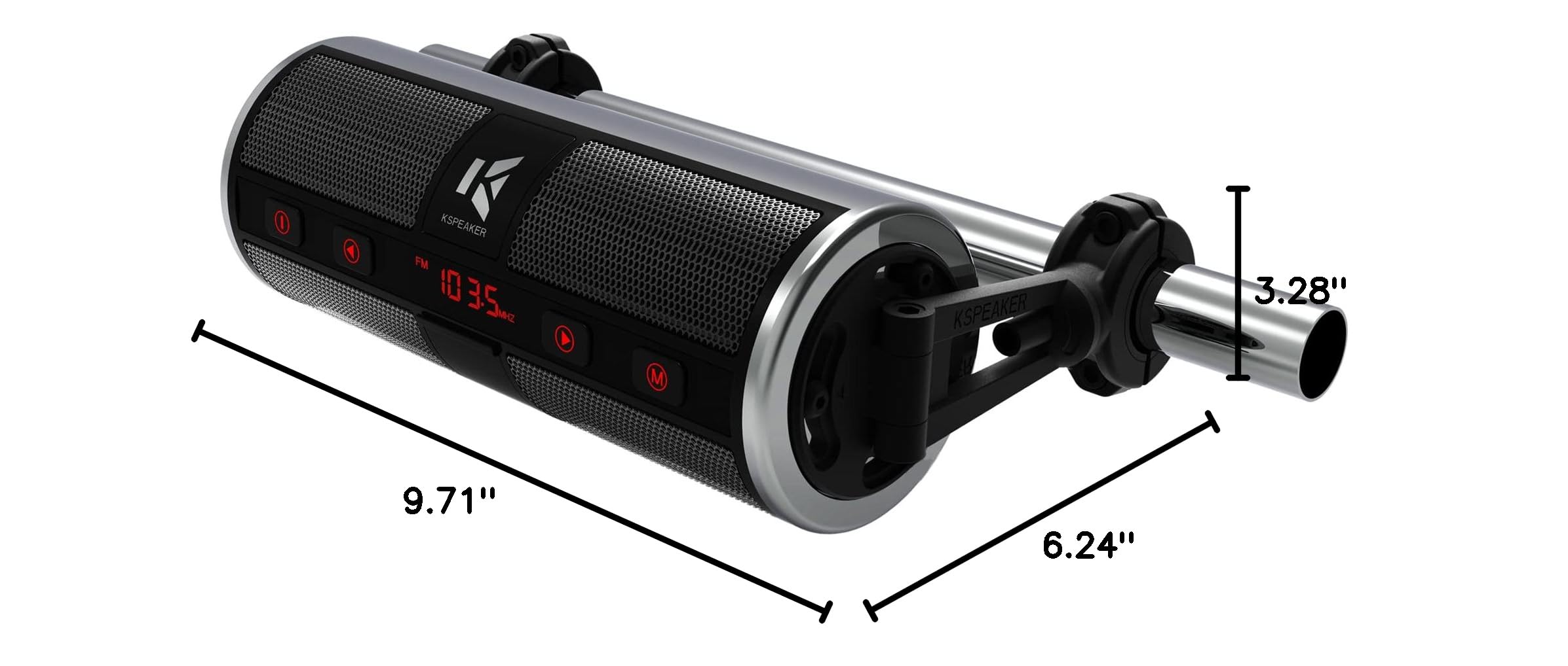 Waterproof Bluetooth Motorcycle Speakers with Built-in Amplifier - 3 Inch Metal MP3 Player for ATV, Scooter & 12V Vehicles | Perfect for Outdoor Rides, Road Trips & Adventure Sports