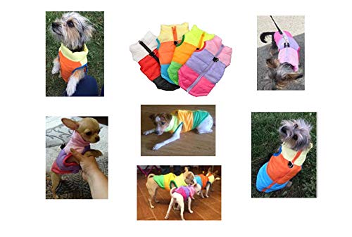 Quilted Puffer Vest for Small Dogs & Cats - Purple Pink for Outdoor Walks