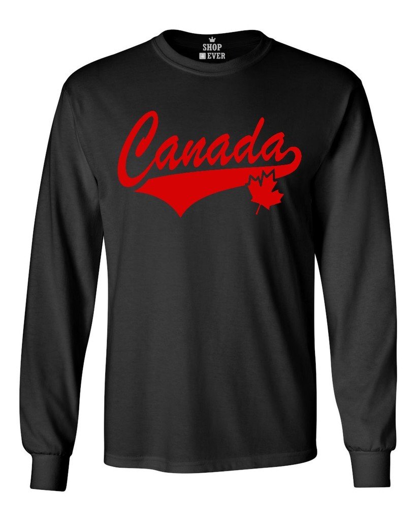 Canada Red Men's Long Sleeve Shirt - Comfortable Cotton Casual Button Down Shirt for Work, Outdoor & Everyday Wear