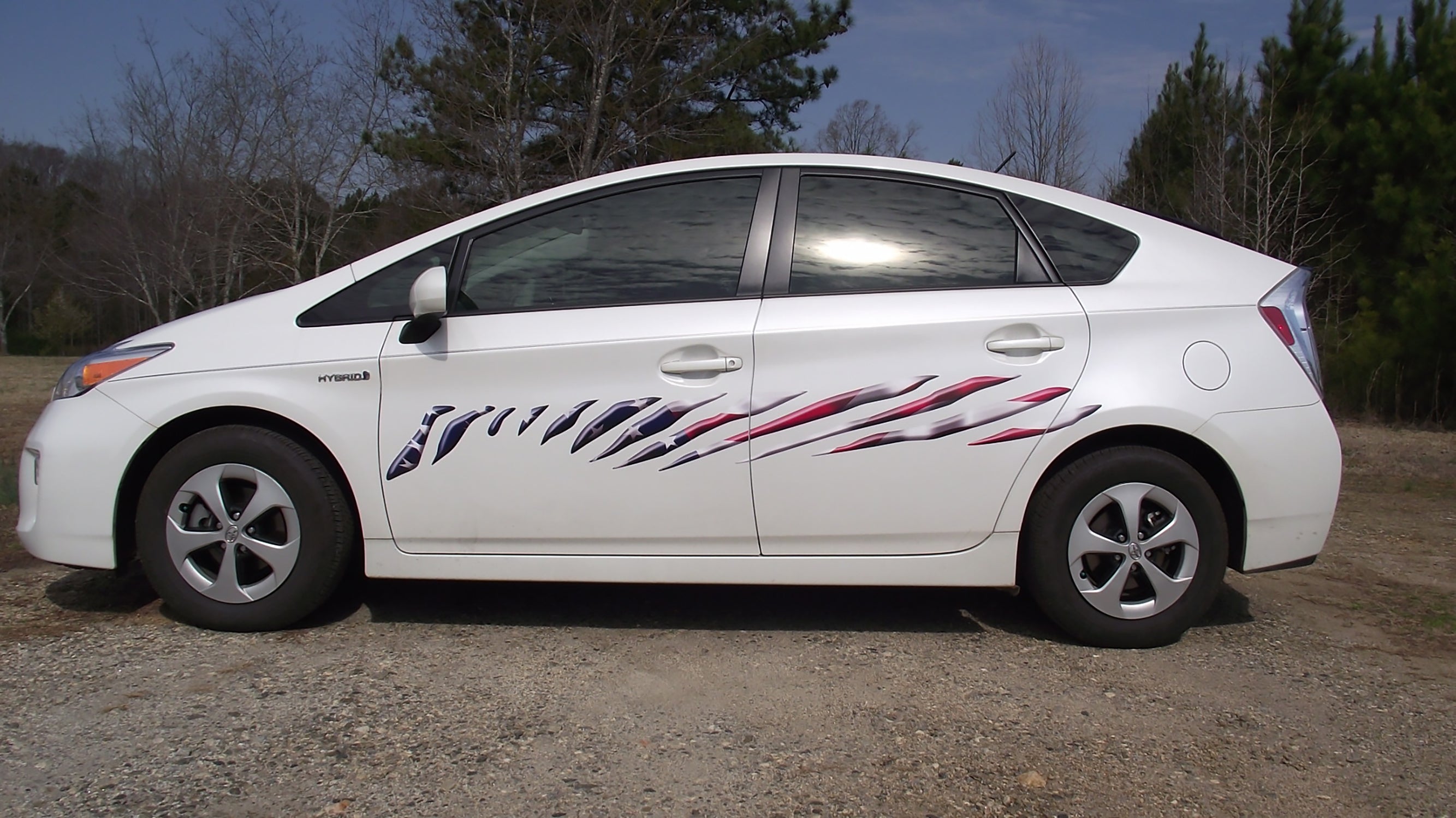 American Flag Graphic Stripes Decals for Cars & Trucks - Patriotic Vinyl Stickers for Vehicle Windows & Bumpers - Perfect for 4th of July, Memorial Day & Veterans Day Celebrations