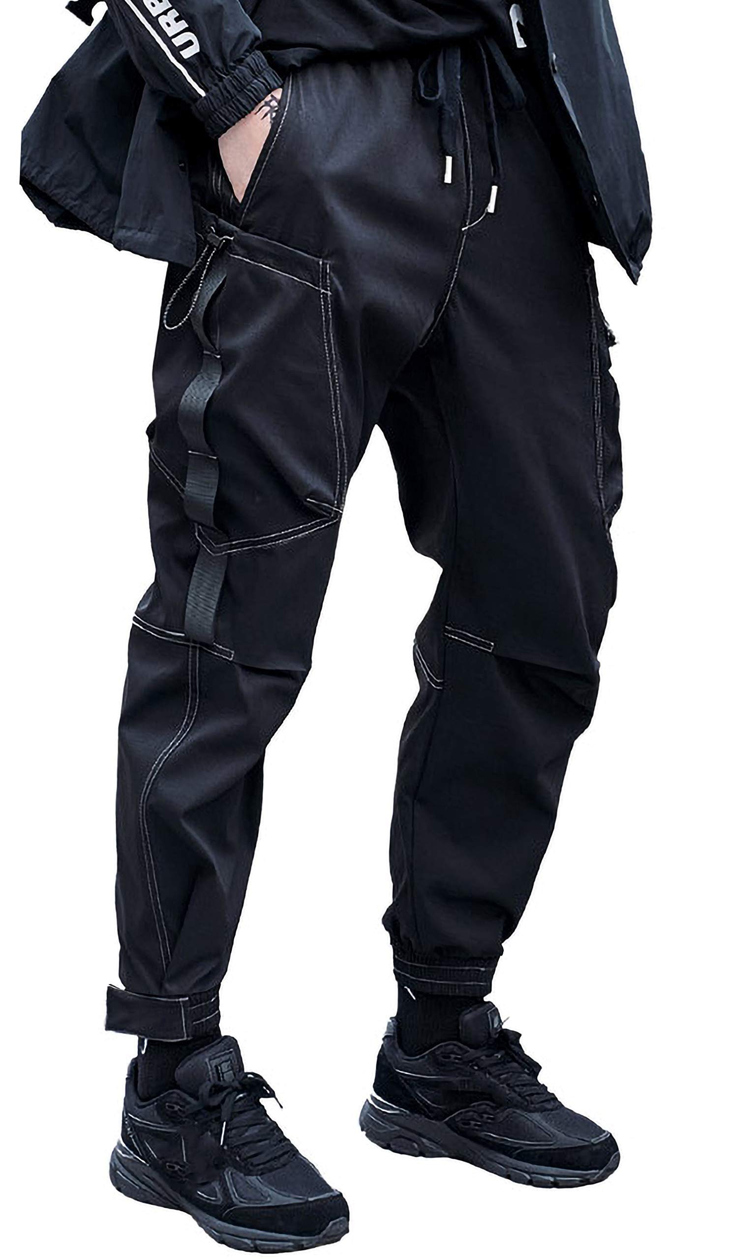 Men's Punk Streetwear Jogger Cargo Pants - Stylish Outdoor & Casual Wear for Urban Fashion, Hiking, and Street Style