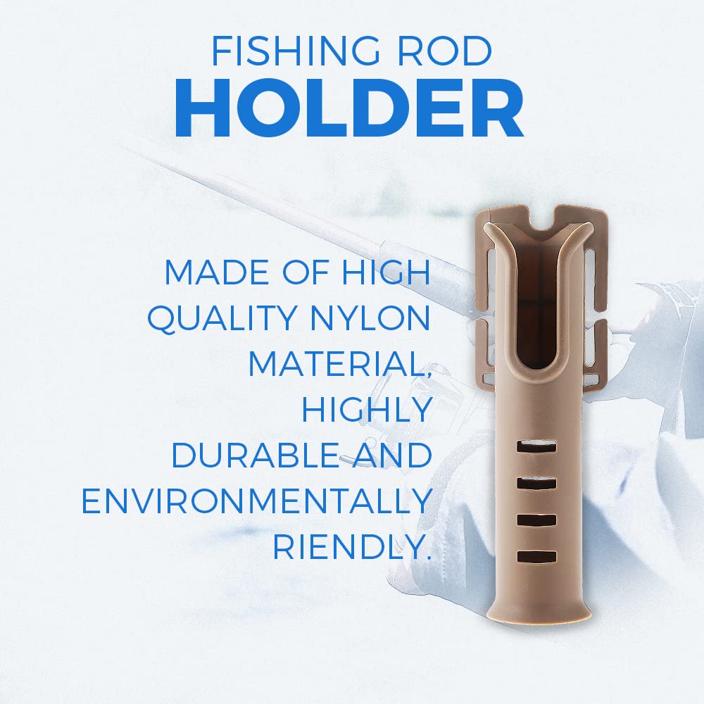 Yetaha 2 Pack Adjustable Waist Belt Fishing Rod Holder - Portable Pole Inserter Accessories for Boat, Kayak & Outdoor Fishing (Khaki) | Perfect for Shore Fishing, Kayak Angling & Hands-Free Fishing Adventures
