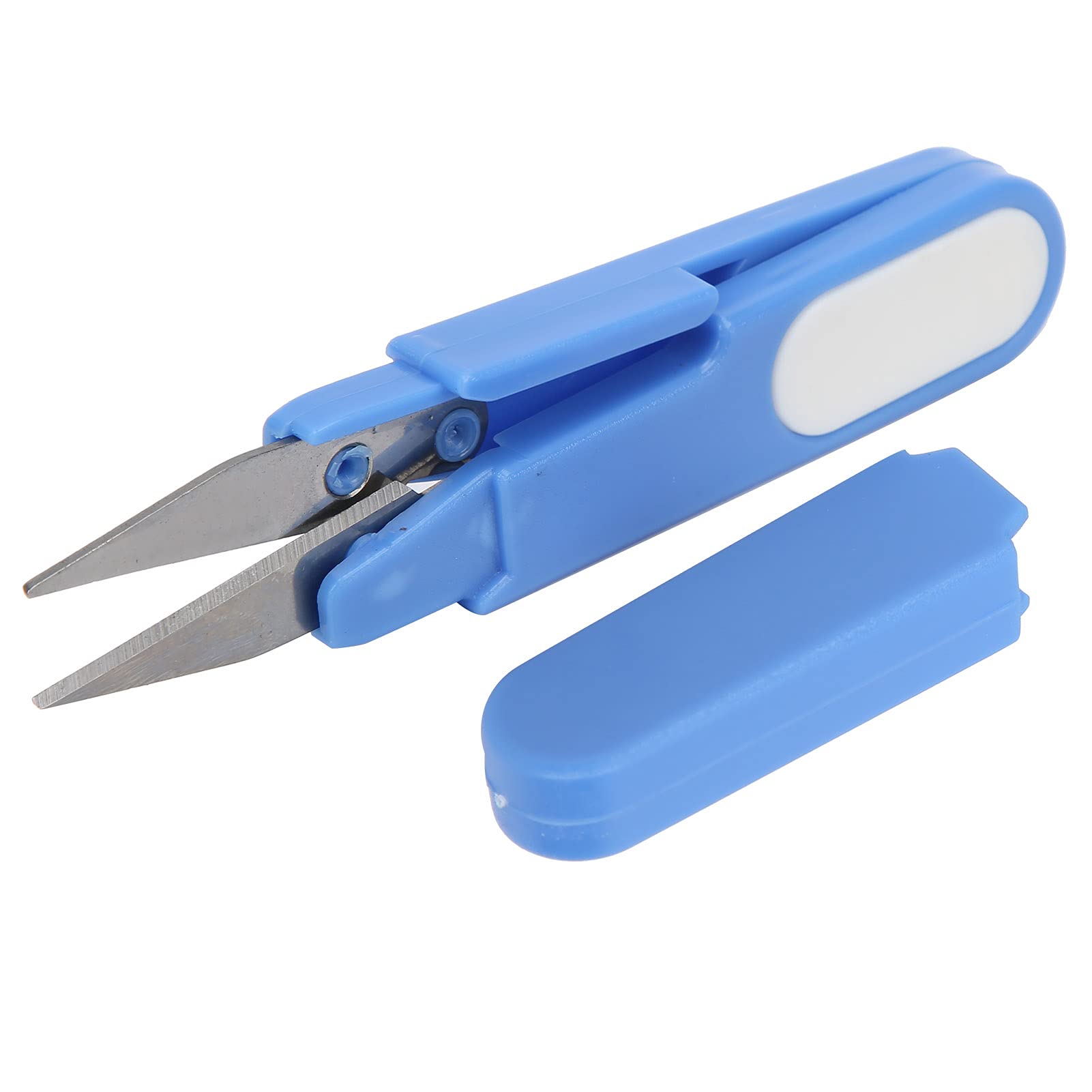 Mini Stainless Steel U-Shape Scissors with Cover - Portable Fishing & Sewing Shears for Cross Stitch, Yarn Cutting, Tailoring & Thread Clipping | Perfect for Crafting, Fishing Gear & DIY Projects