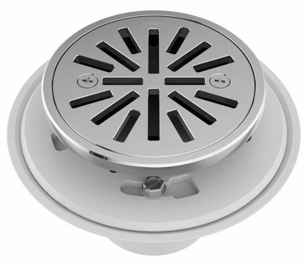 4-Inch Round Shower Drain with Tile Insert - Chrome BT061414 PC Brizo for Bathroom & Shower Renovation