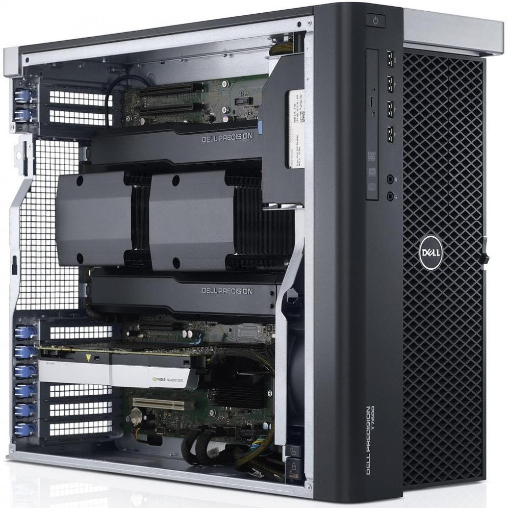 Dell Precision T7610 Workstation with 2x Intel Xeon E5-2630 v2 Processors (12 Cores, 2.6GHz), 64GB RAM, 2x 2TB HDD, NVIDIA Quadro K5000 4GB GPU, Windows 10 Pro - Perfect for CAD, 3D Modeling & Video Editing