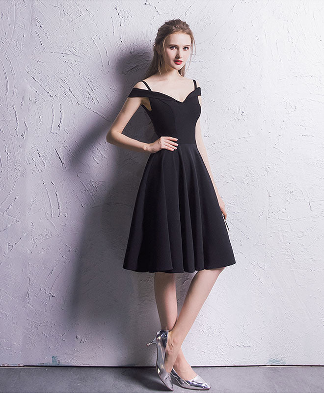 Elegant Black Chiffon Short Prom Dress for Homecoming - Perfect for School Dances, Parties & Special Occasions