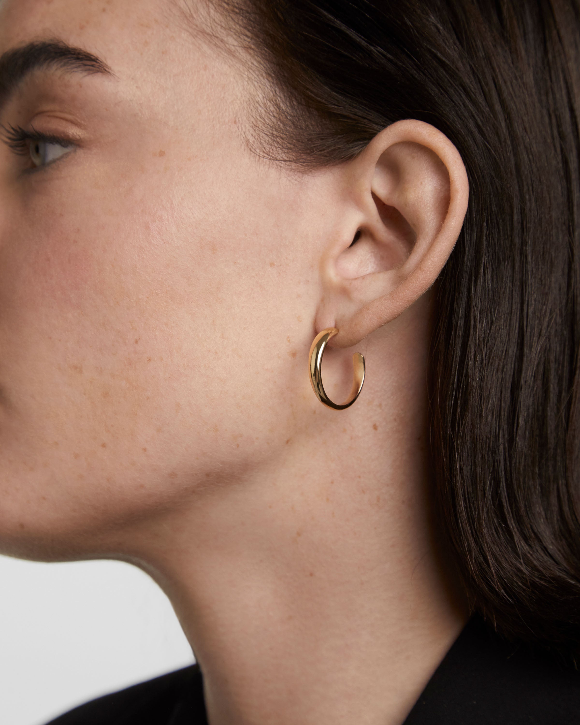 14K Gold Joan Hoop Earrings for Women - Classic Dangle Earrings for Everyday Wear & Special Occasions