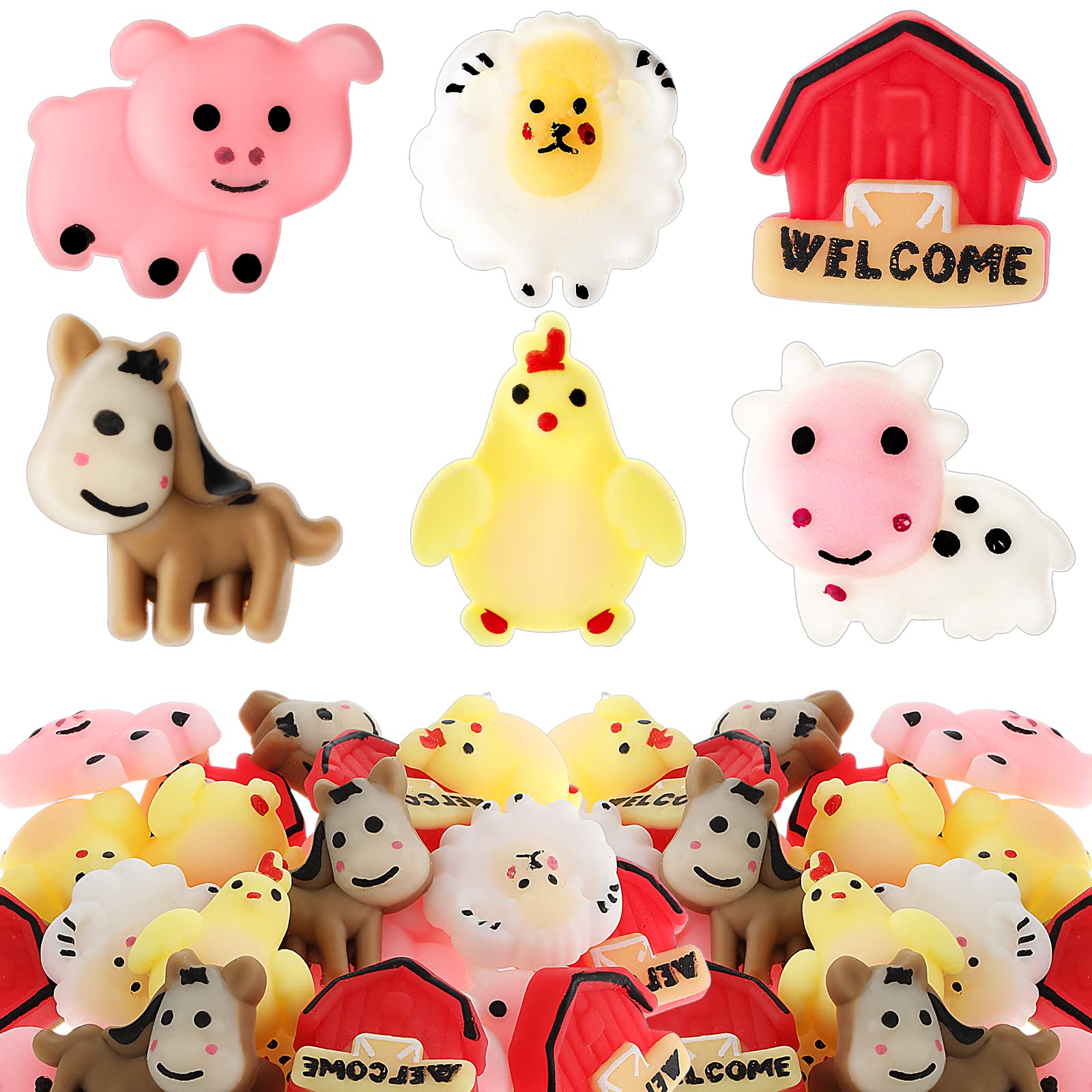Hanaive 50PCS Farm Animal Toys for Kids - Party Favors & Classroom Prizes for School Events