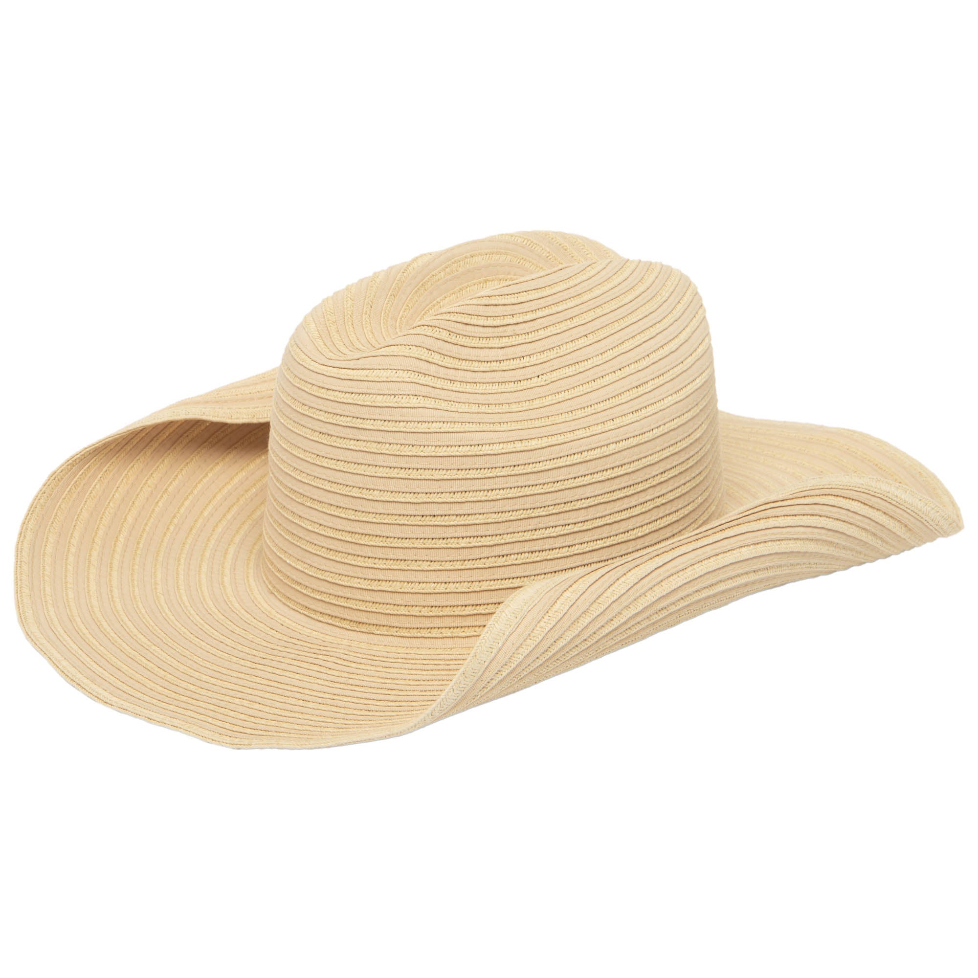 Luz Cattleman's Crease Cowboy Hat with Rolled Wire Brim - Western Style Hat for Men & Women - Perfect for Rodeo, Country Music Festivals & Outdoor Adventures
