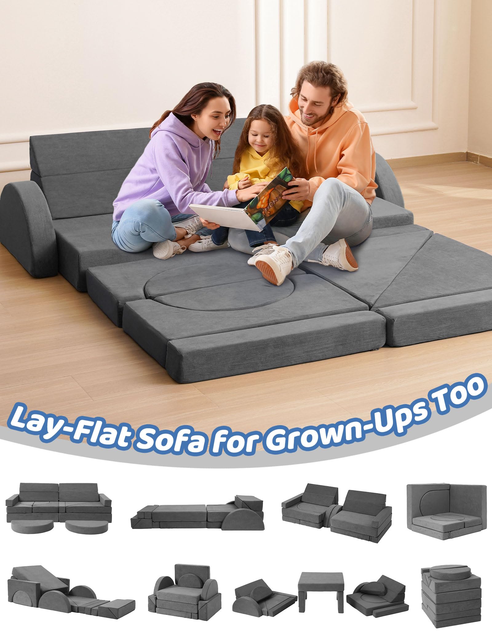 16PCS Modular Kids Play Couch - 63