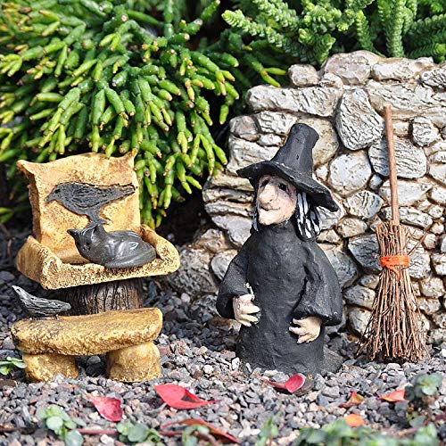 Twilight The Witch Miniature Fairy Garden Statue - Handcrafted Resin Figurine for Mini Gardens, Fairy Houses & Outdoor Decor | Perfect for Home, Office & Gift Giving