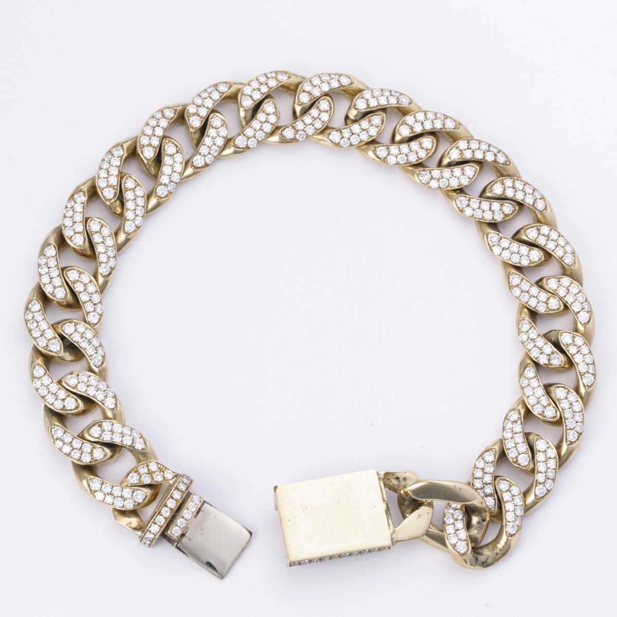 10K Yellow Gold Diamond Tennis Bracelet | 8.15ctw | 8.25