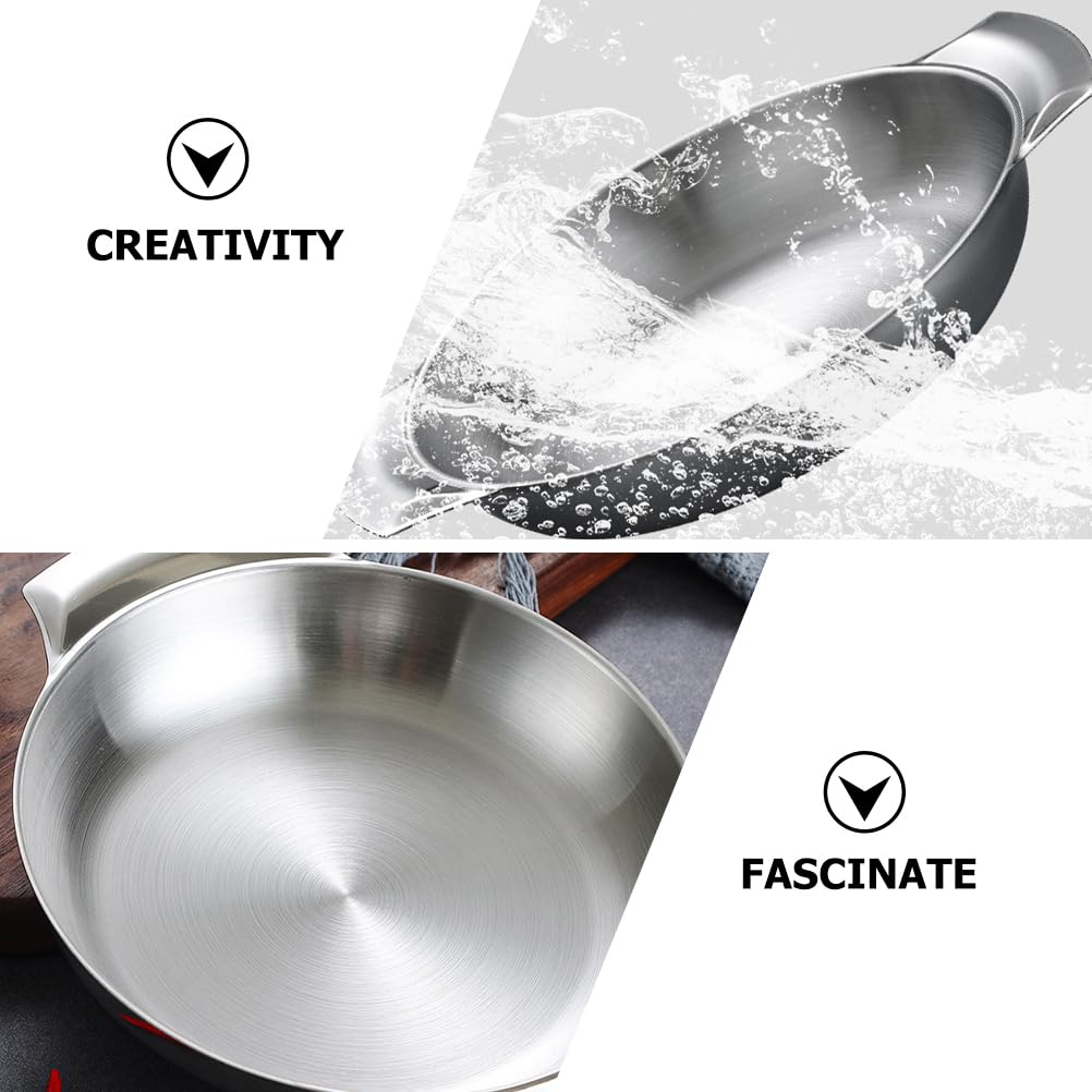 PRETYZOOM 5-Piece Stainless Steel Cookware Set - Nonstick Saucepan, Seafood Pot, Casserole with Double Handles - Durable Kitchen Pots for Boiling, Steaming & Frying - Perfect for Home Cooking, Camping & Restaurant Use