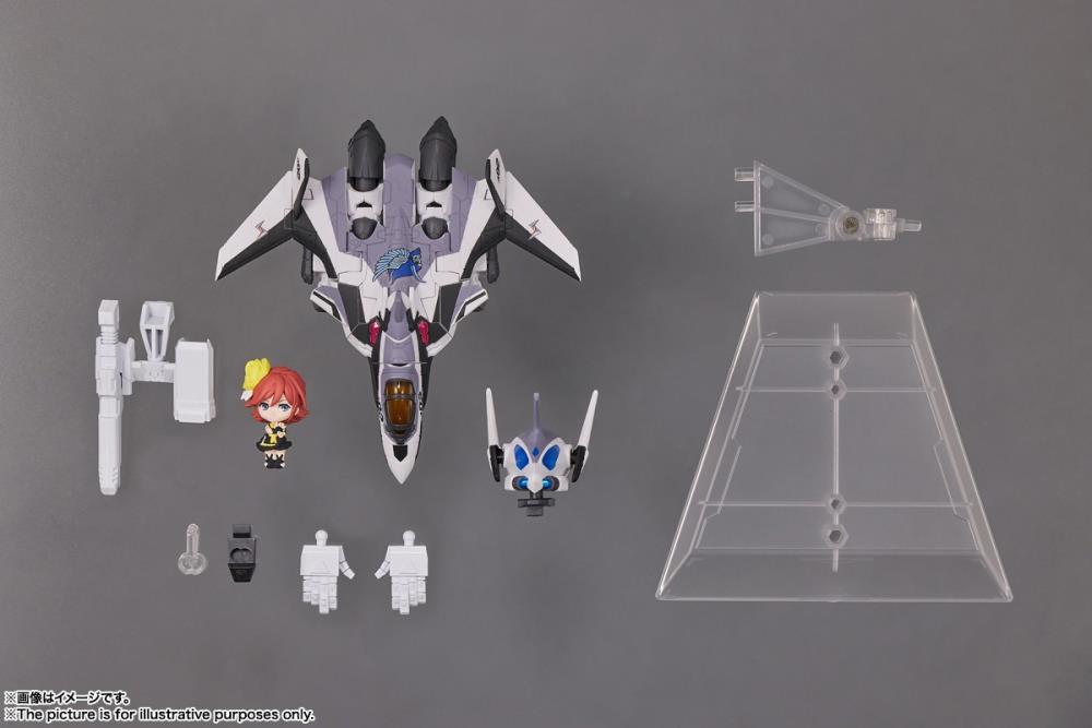 Bandai Tiny Session Macross Frontier VF-31F Siegfried & Kaname Buccaneer Action Figure Set - Messer Ihlefeld Ver. | Collectible Anime Model Kit for Display & Play | Perfect for Anime Fans & Model Enthusiasts