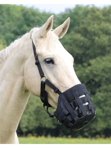 Horse Grazing Muzzle - Breathable Adjustable Grazing Control for Pasture & Turnout - Prevent Overeating & Weight Gain in Horses - Ideal for Pasture, Paddock & Field Use