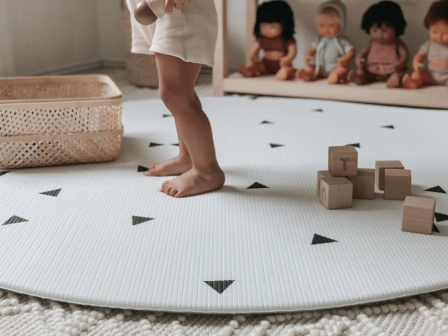 Little Bot Ofie Round Non-Slip Play Mat for Babies & Kids - Soft Floor Mat for Playroom, Nursery, Daycare & Indoor Play Areas