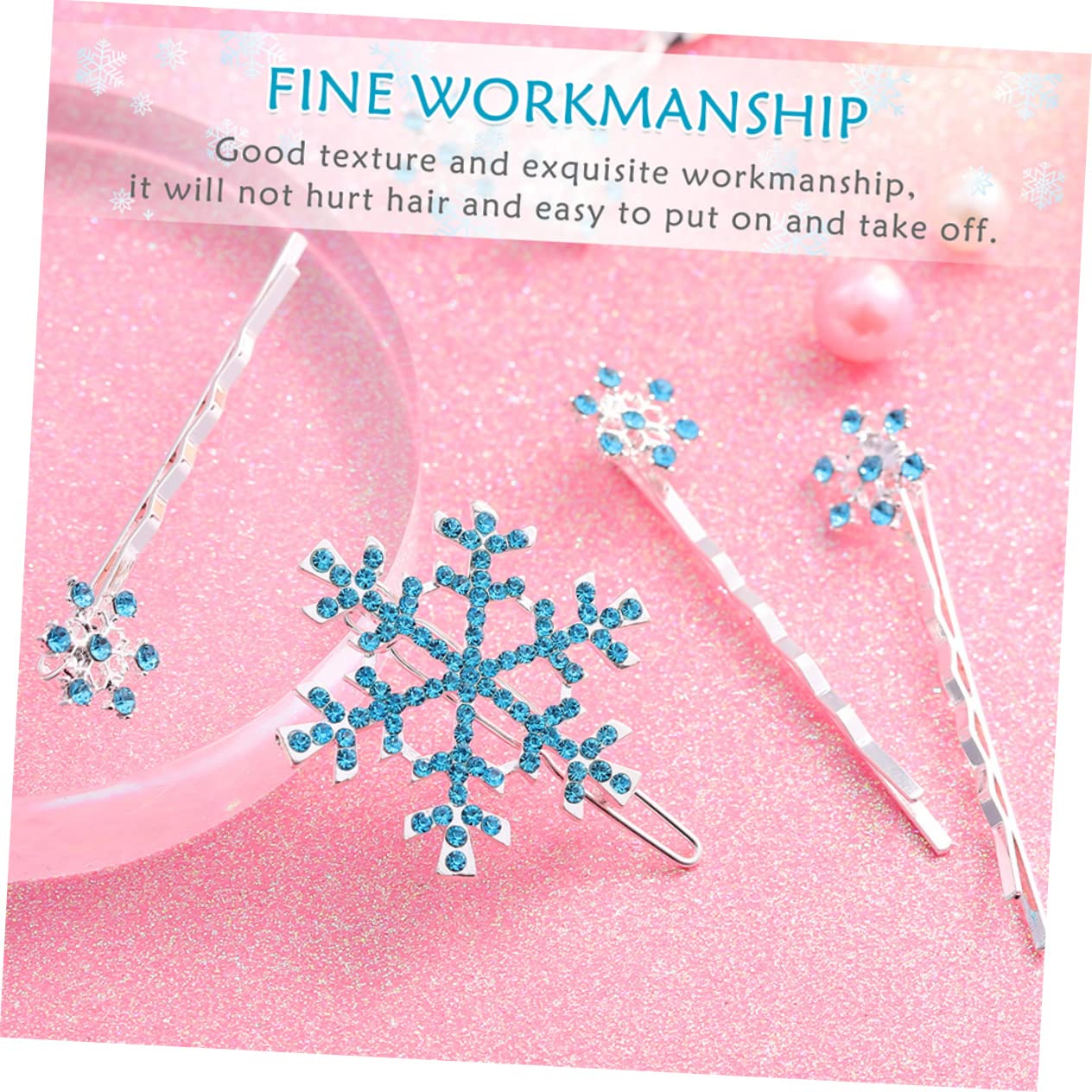 FOMIYES 54 Pcs Snowflake Hair Clips Set - Alloy Hair Barrettes & Roller Clips for Women & Girls - Christmas Hair Accessories & Winter Hair Decorations - Perfect for Parties, Weddings, and Holiday Styling