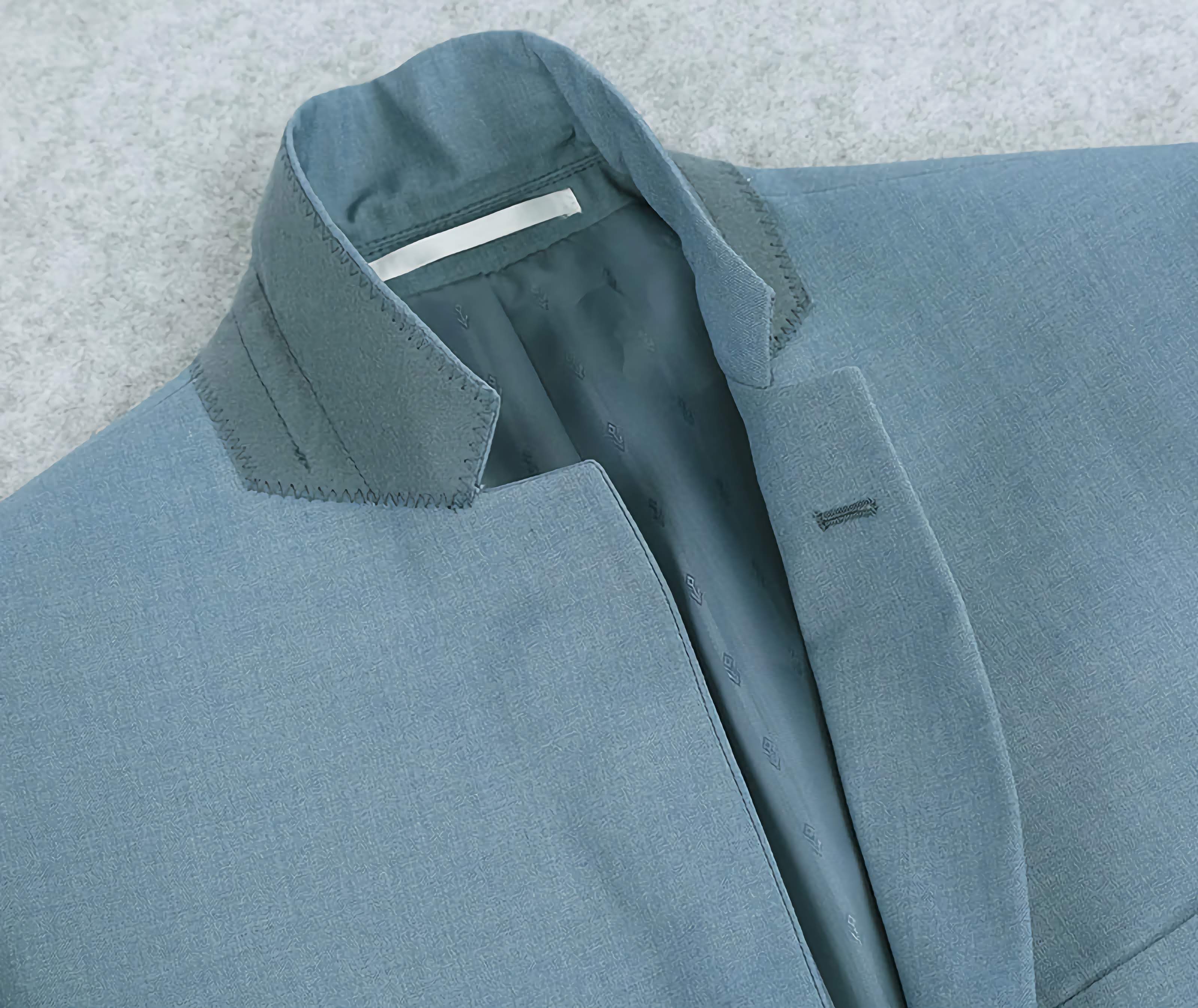 Light Blue 2 Piece Suit for Men - Notch Lapel Slim Fit Business Formal Attire - Perfect for Weddings, Office & Special Occasions