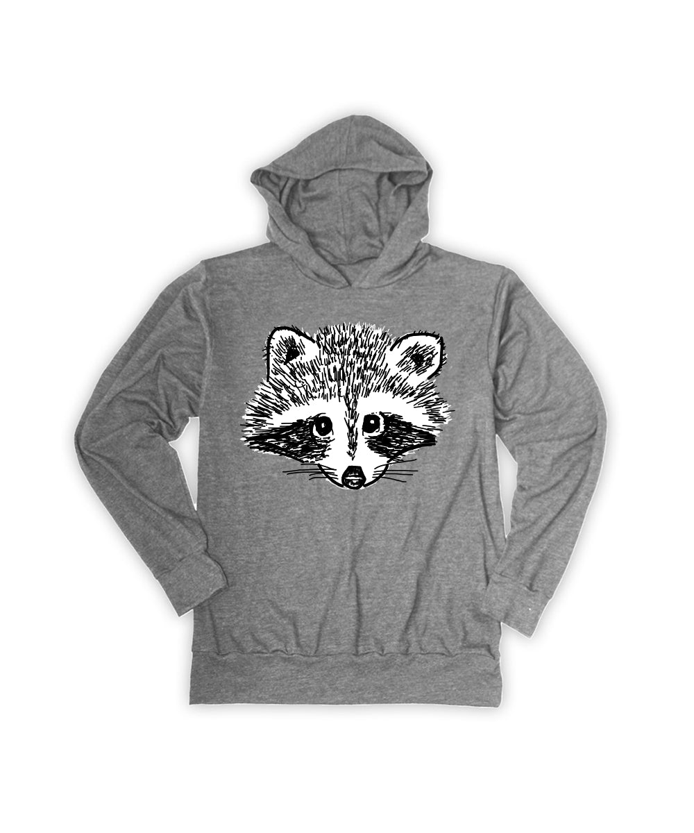 Stylish Cute Raccoon Print Lightweight Hoodie for Men & Women - Perfect for Casual Wear, Outdoor Activities, and Street Fashion