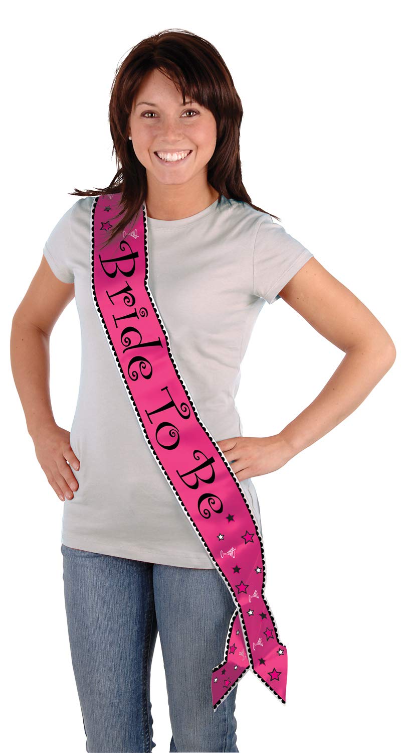 Bride To Be Satin Sash Pack of 2 - Wedding Party Accessories for Bachelorette, Bridal Shower & Rehearsal Dinner