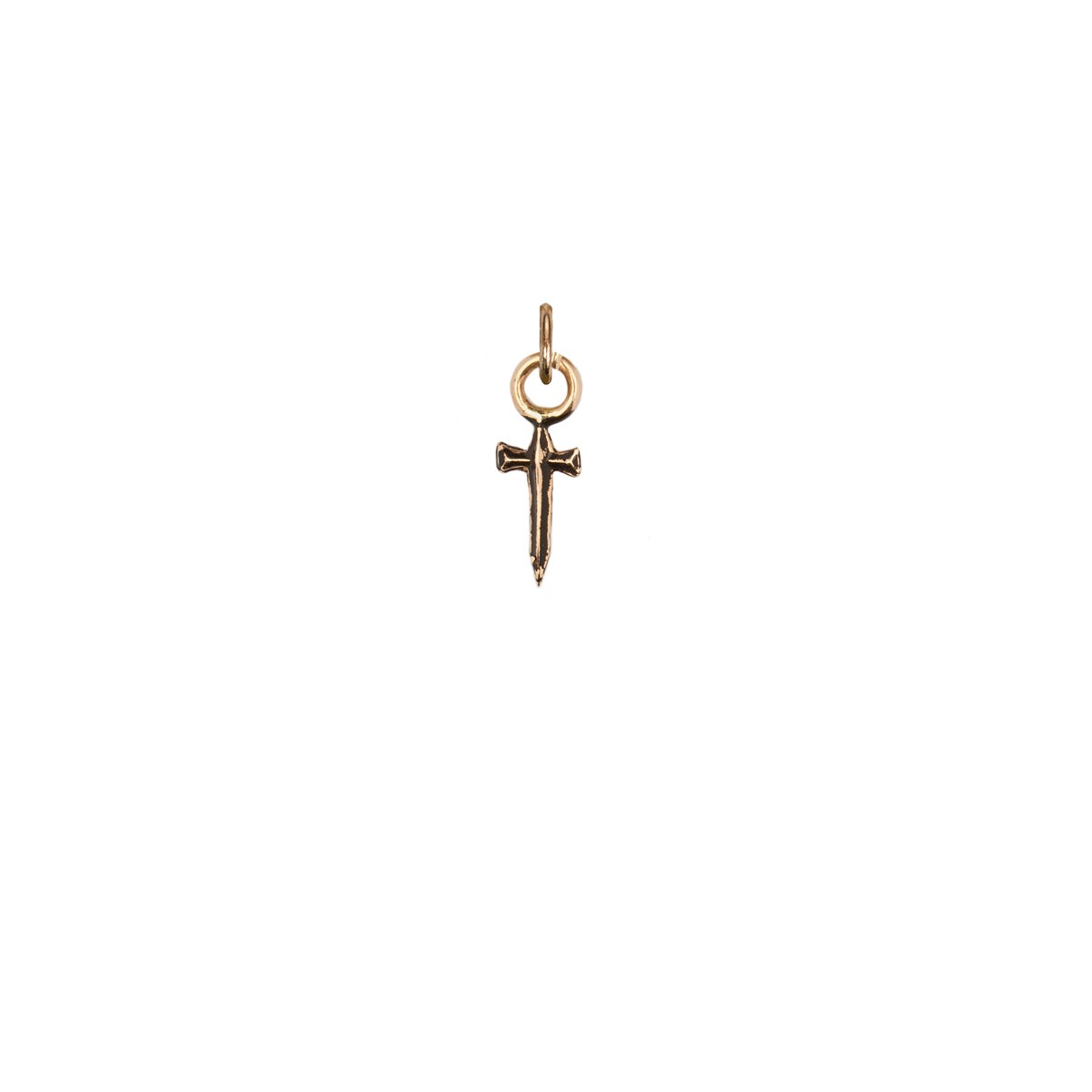 14K Gold Dagger Symbol Charm Pendant - Perfect for Necklaces, Bracelets & Jewelry Making - Gothic, Edgy & Stylish Accessory for Men & Women
