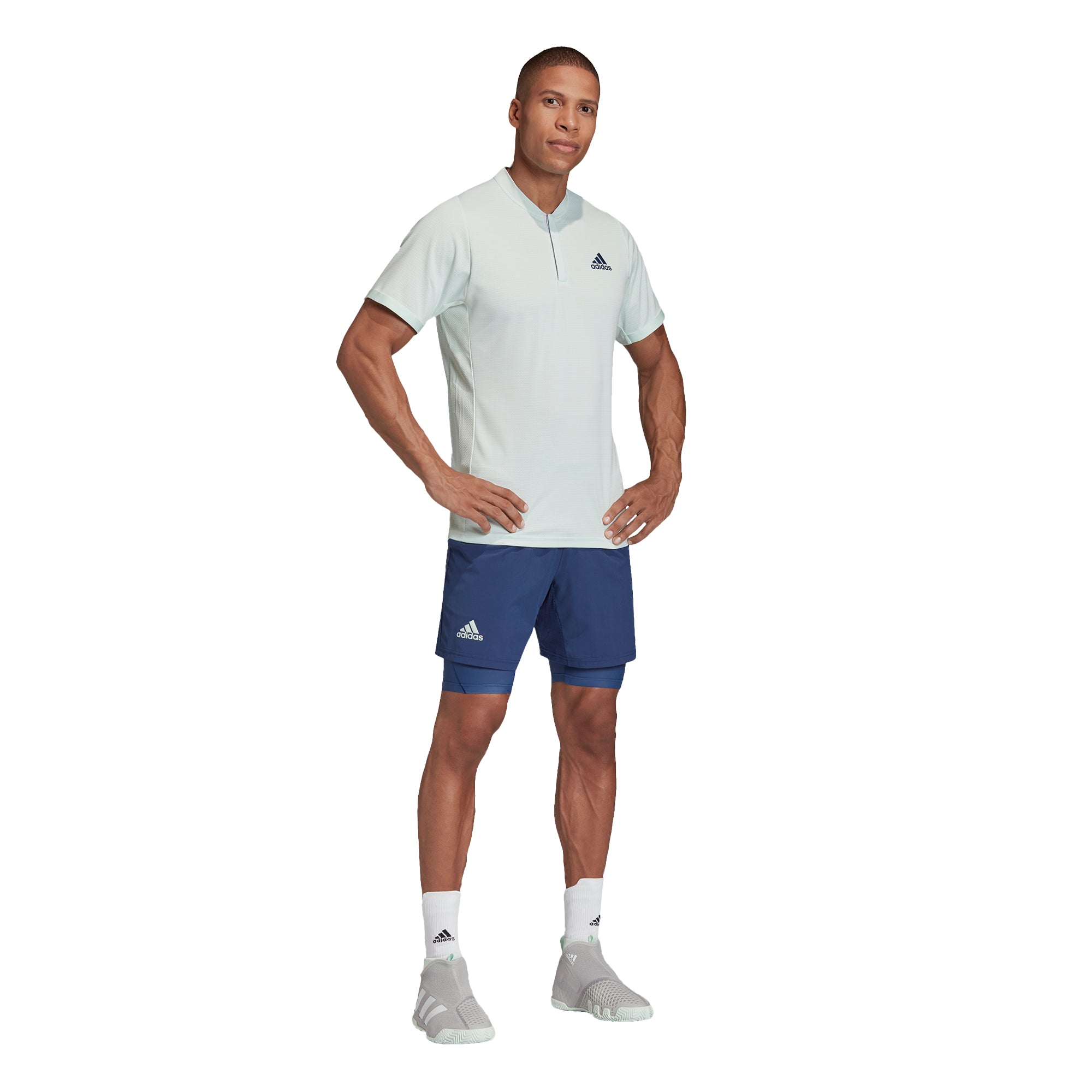 adidas Men's FreeLift HEAT.RDY Performance Polo Shirt - Dash Green/Tech Indigo FK0805 - Moisture-Wicking Golf & Casual Wear for Active Lifestyles