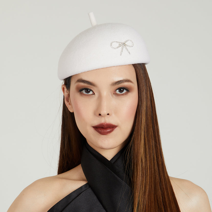 Coco Crystal Beret Hat for Women - Elegant Rhinestone Embellished Headwear for Fashion & Parties - Perfect for Weddings, Holidays, and Special Occasions