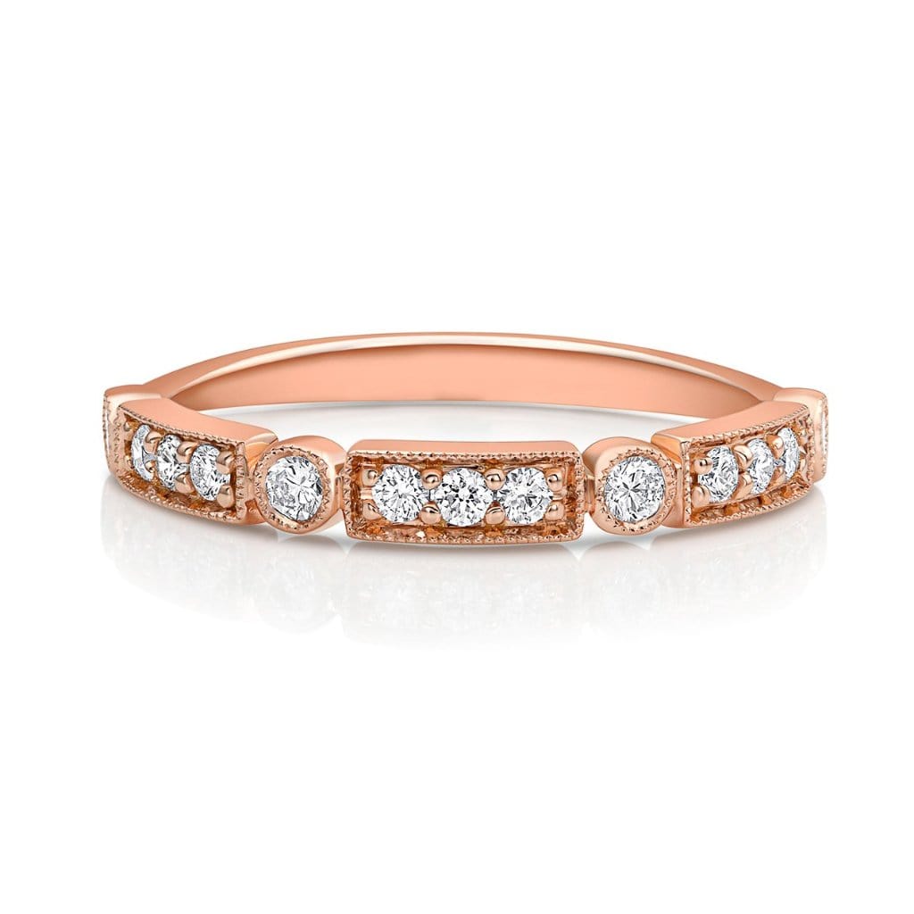 18K Rose Gold 0.25 Carat Diamond Half Eternity Band Ring - Perfect for Anniversaries, Engagements & Special Occasions