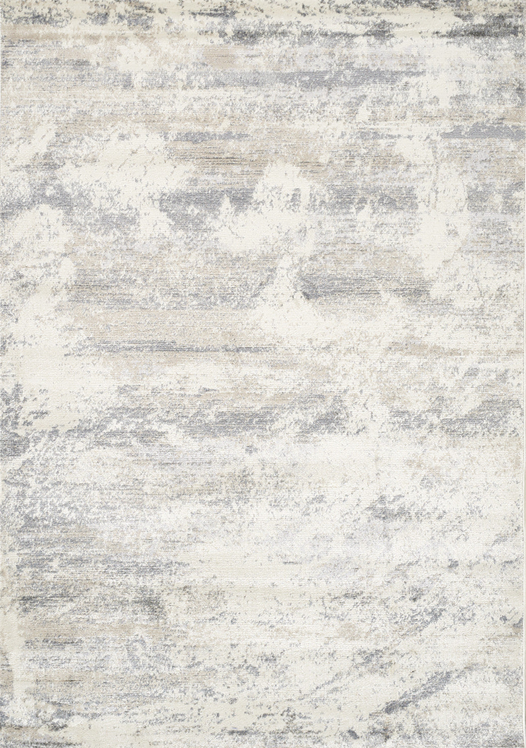 Faded Storm Rug 1'11 X 3'7 - Cream Grey Area Rug for Living Room, Bedroom & Office - Soft Modern Home Decor Rug