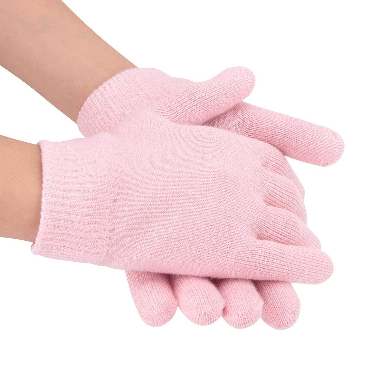 Thermoplastic Gel Moisturizing Spa Gloves for Dry Cracked Hands - Soft Cotton with Essential Oils & Vitamin E - Hydrating Treatment for Rough Skin - Perfect Gift for Women & Men - Use at Night or During Spa Days