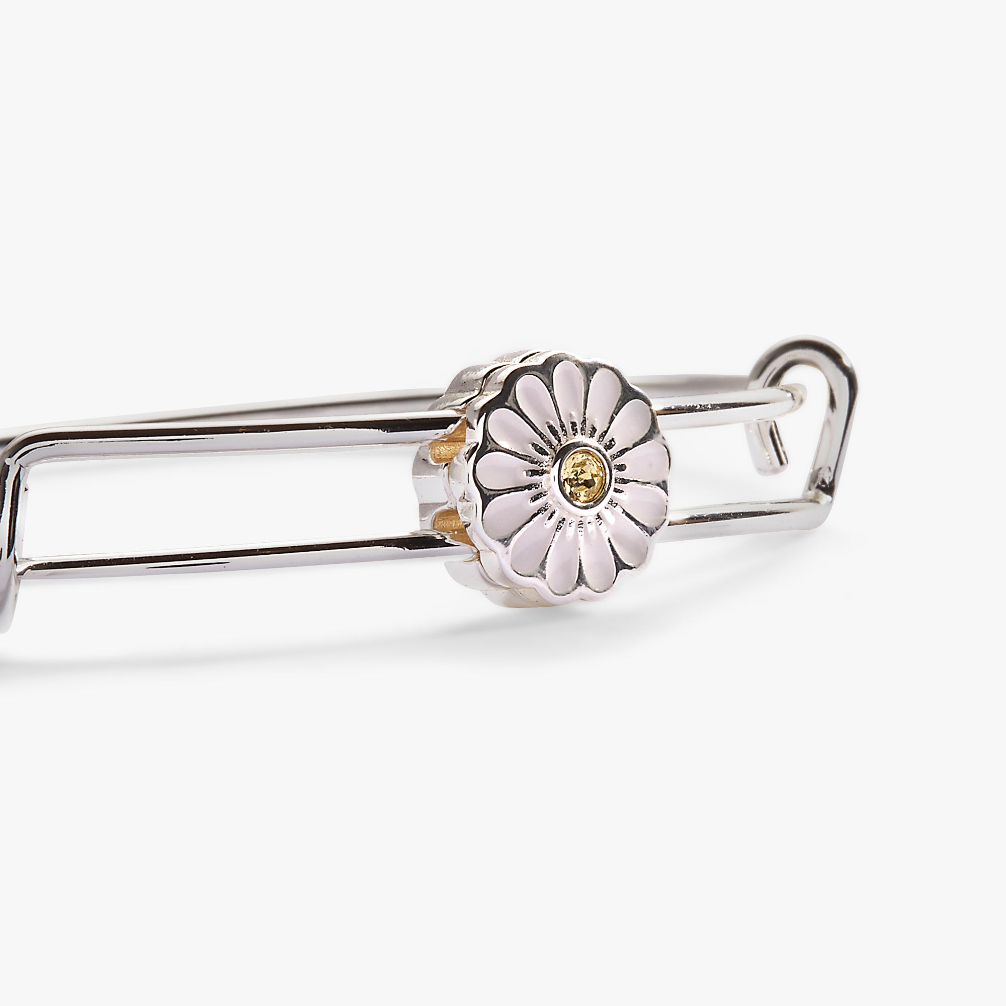 Daisy Slider Bangle Bracelet for Women - Adjustable Floral Charm Cuff - Perfect for Casual Wear, Boho Style & Everyday Fashion Accessories
