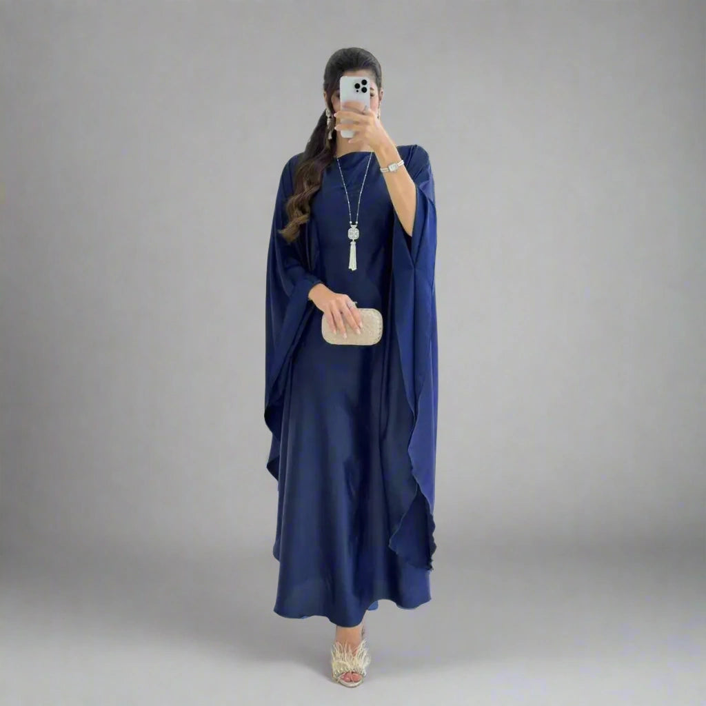 Urgarment Farasha Abaya Dress with Batwing Sleeves - One Size Fits All (#25096) | Elegant Muslim Women's Prayer Dress for Mosque & Special Occasions