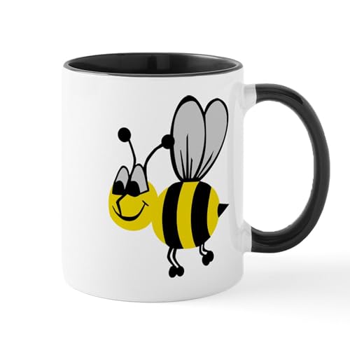 White/Black Inside - Bee Mug