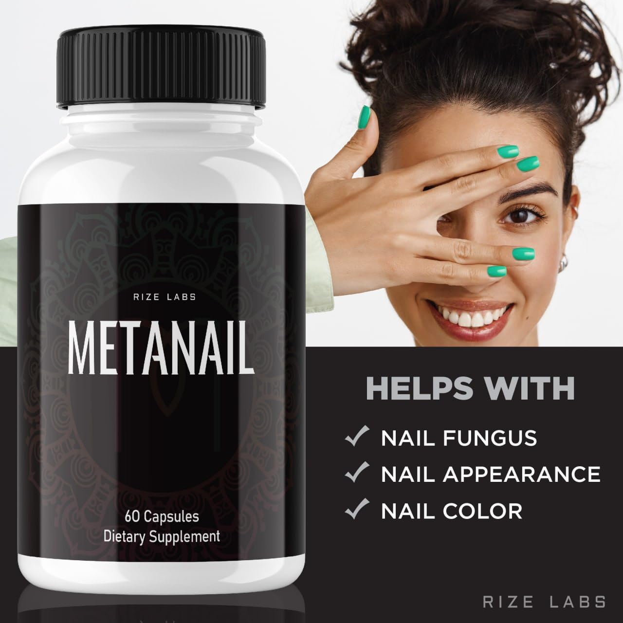Metanail Capsules - Natural Nail Health Supplement for Stronger, Healthier Nails with Improved Color | Supports Nail Growth & Repair for Beautiful Hands and Feet