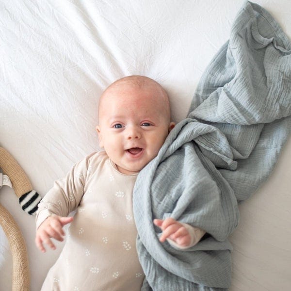 Ely's&Co. Soft Breathable Muslin Swaddle Blankets for Babies (2 Pack) - Perfect for Newborn Swaddling, Nursing Cover & Stroller Blanket