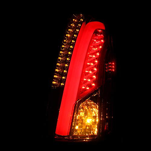 Spec-D Tuning Smoke LED Tail Lights for 2003-2007 Cadillac CTS - Left & Right Pair Assembly - Enhanced Visibility & Style for Night Driving & Car Shows