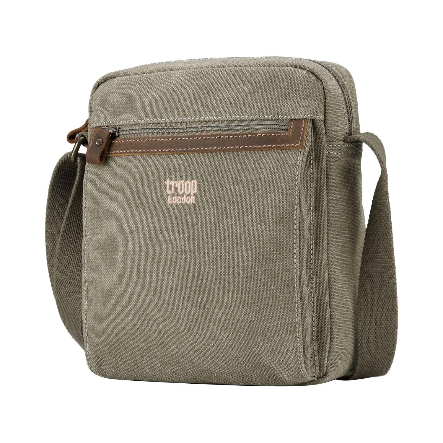TRP0218 Troop London Classic Canvas Crossbody Bag - Stylish & Durable for Travel, Work & Everyday Use