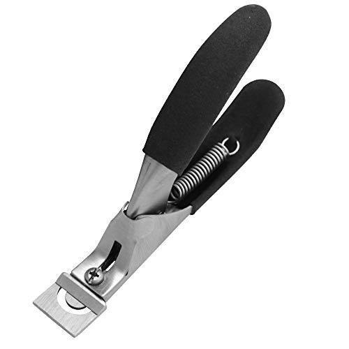 Professional Acrylic Nail Clipper & Cutter - False Artificial Nail Trimmer for Manicure & Pedicure - Black & Silver Design - Perfect for Salon, Home Use & DIY Nail Art