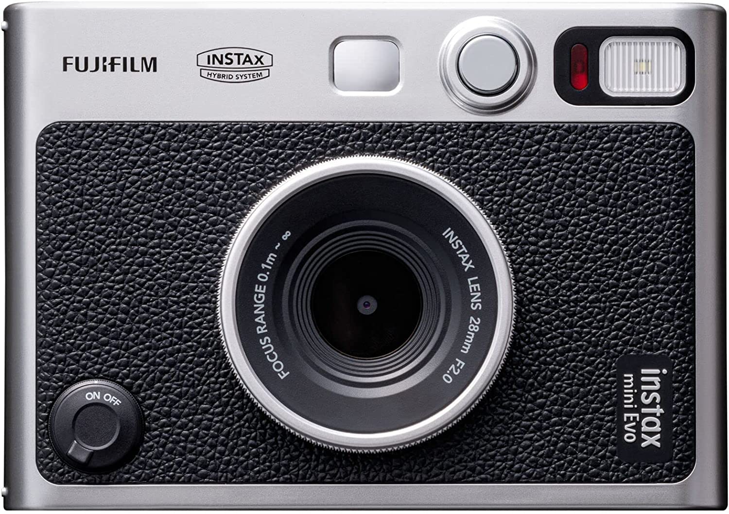 Fujifilm Instax Mini EVO Hybrid Instant Film Camera (Black) with 20 Instant Film Sheets, 32GB Memory Card, Case & Accessories - Perfect for Travel, Parties & Instant Photo Sharing