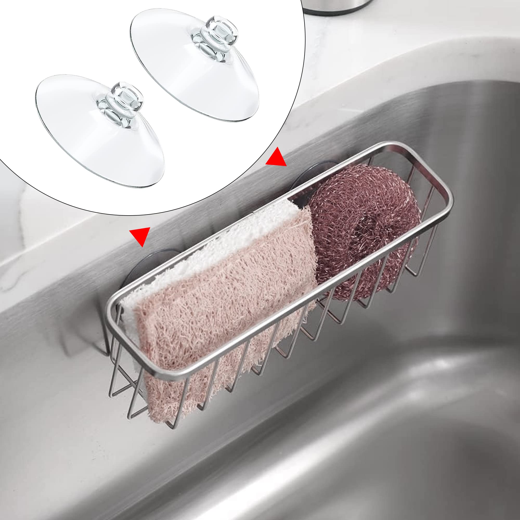 Sturdy Sponge Holder Suction Cups - Durable Replacement Suction Cups for Kitchen Sink Caddy & Organizer | Perfect for Dishwashing, Bathroom Cleaning & Household Organization