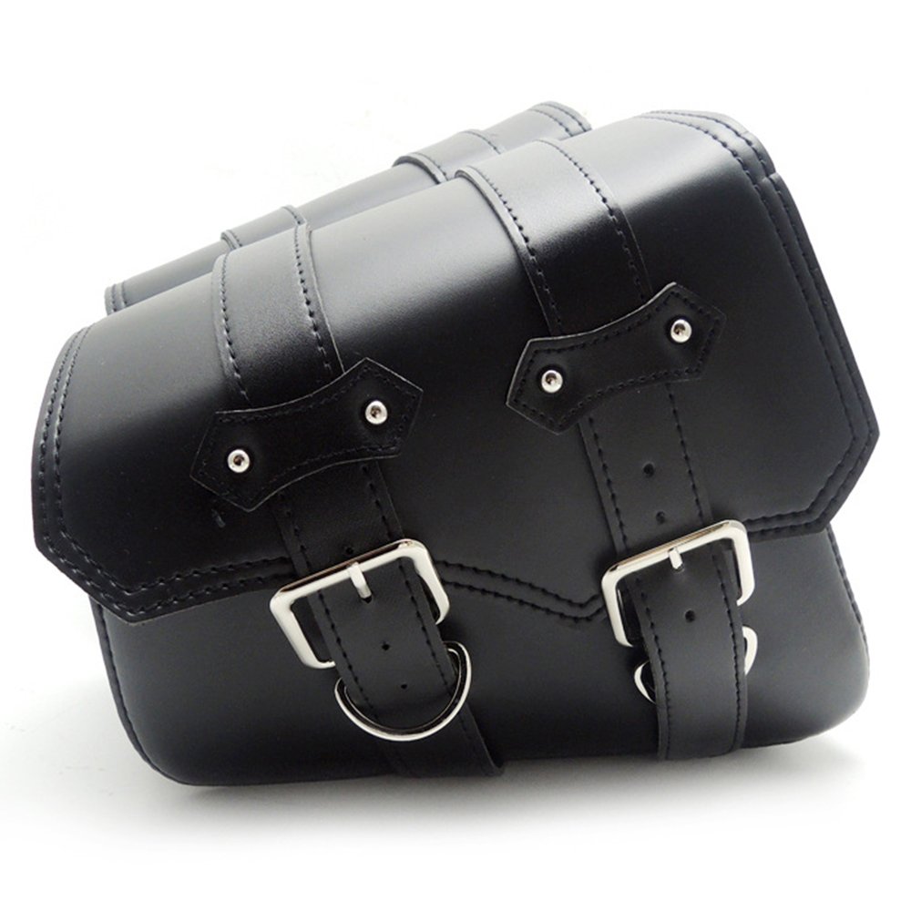 Vechkom Motorcycle Saddle Bags for Harley Sportster - Waterproof PU Leather Side Bags & Saddlebags - Perfect for Long Rides, Daily Commuting and Motorcycle Travel Accessories