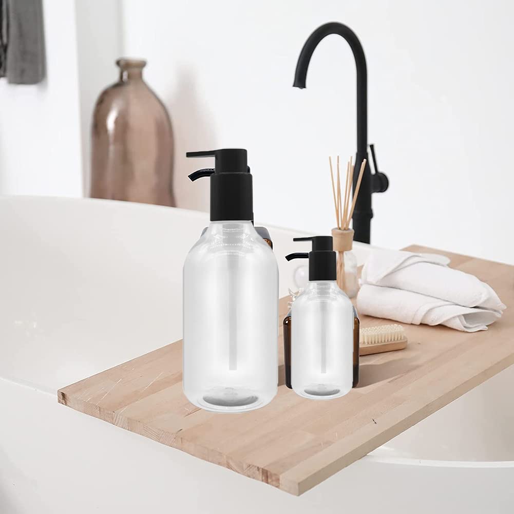 AKOAK 12oz (350ml) Refillable Plastic Pump Bottle - Leak-Proof Shampoo Dispenser, Conditioner Container & Essential Oil Bottle for Bathroom, Kitchen & Travel - BPA-Free Soap Lotion Dispenser for Home Use