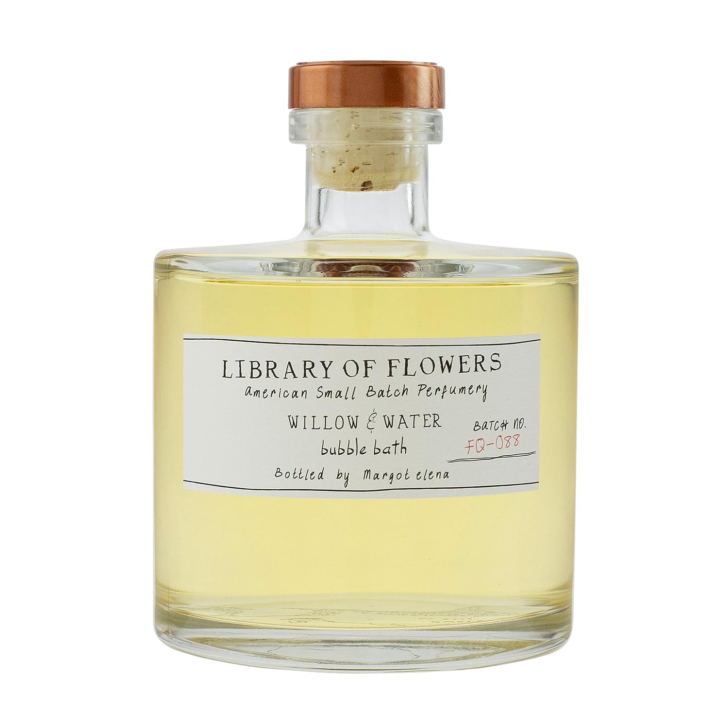 Library of Flowers Willow & Water Bubble Bath, 17 fl. oz. - Relaxing Hydrating Bath Soap with Cut Greens, Flowering Lotus & Watercress - Infused with Cocoa Butter & Green Tea for Deep Moisturizing - Perfect for Spa Nights & Stress Relief
