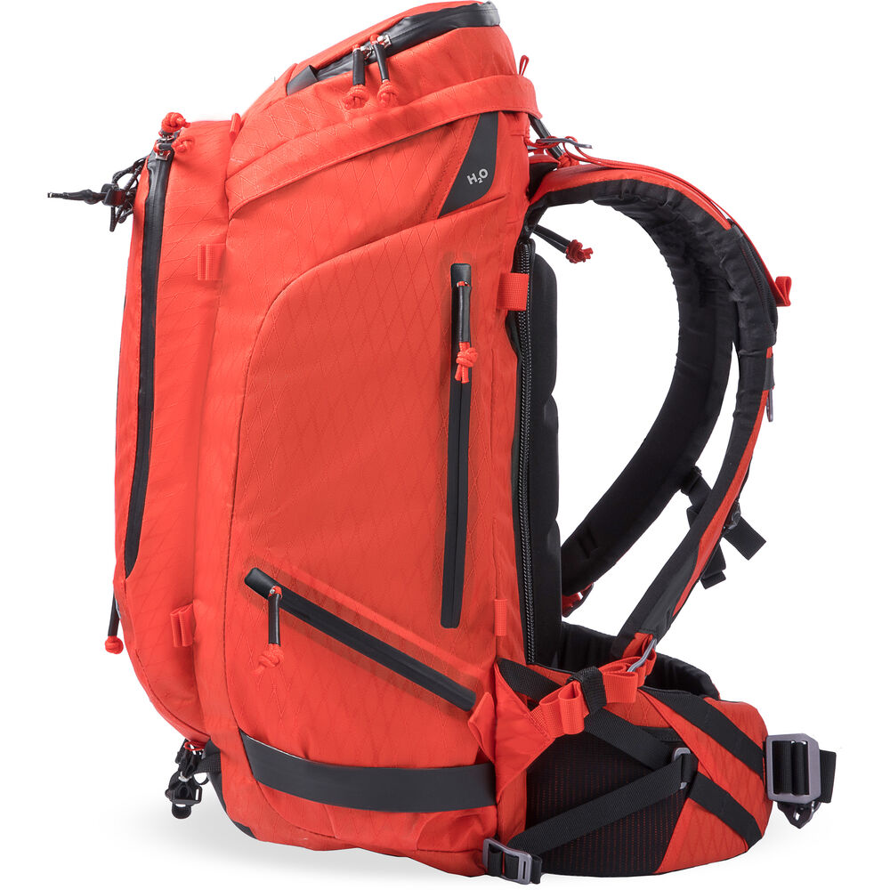 F Stop Tilopa DuraDiamond 50L Adventure Camera Backpack - Waterproof DSLR Bag for Travel & Hiking - Magma Red - Perfect for Outdoor Photography & Professional Gear Storage