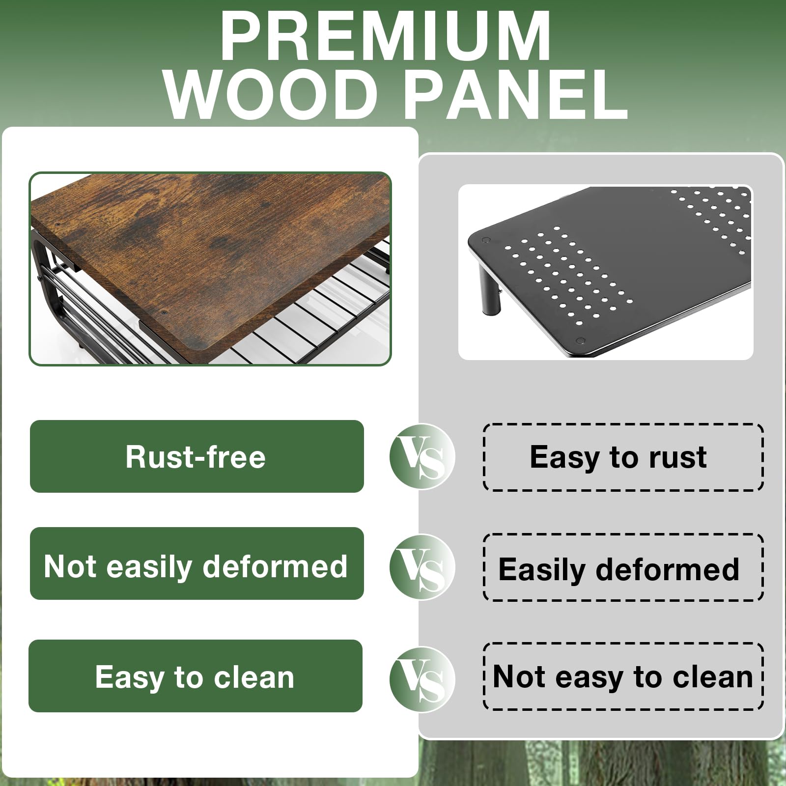 Premium Wooden Monitor Stand Riser with Storage Drawer - Large Desktop Organizer with Cable Management, Pen Holder & Phone Slot - Ergonomic Desk Accessory for Laptop, iMac, PC (Carbon Smoked) - Perfect for Home Office, Gaming Setup & Workspace Organization