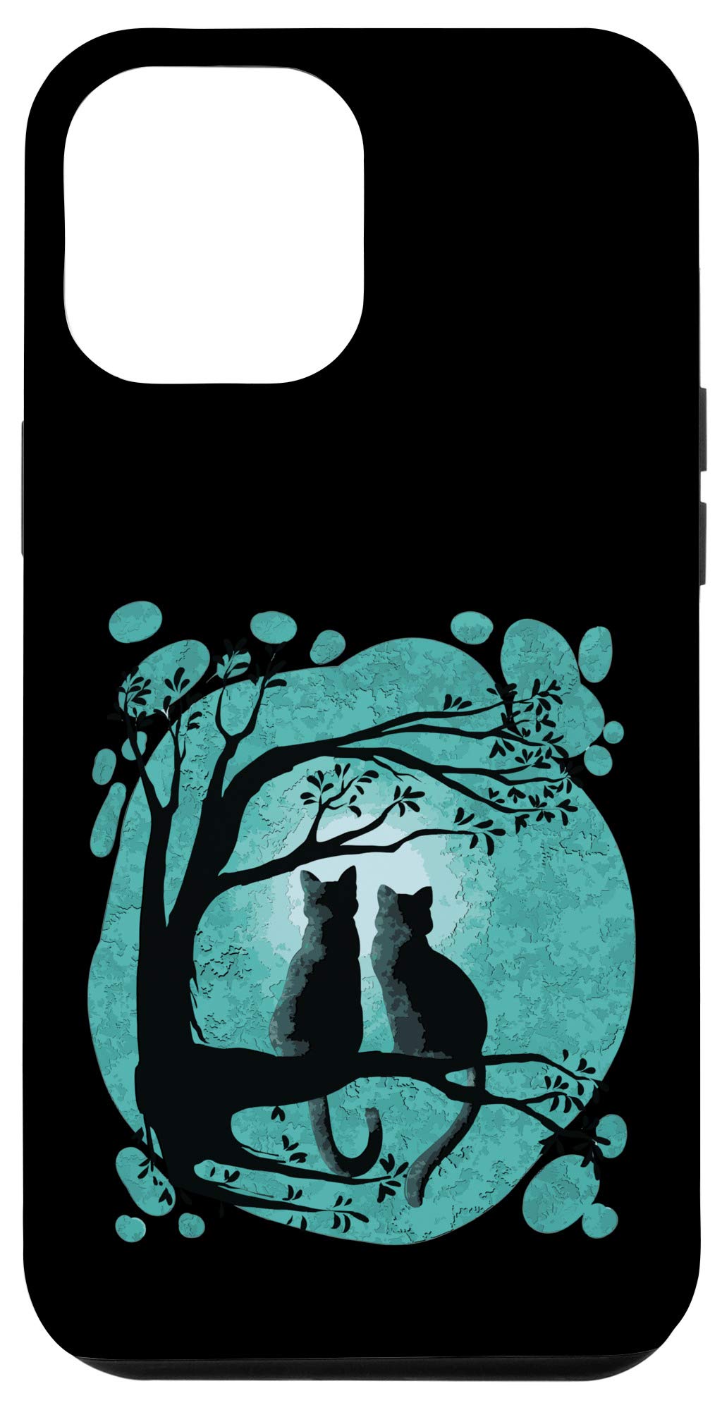 iPhone 12 Pro Max Cute Moon Cat Anime Phone Case - Cartoon Kitty Manga Design Protective Cover for Girls & Teens - Perfect for School, Work & Daily Use