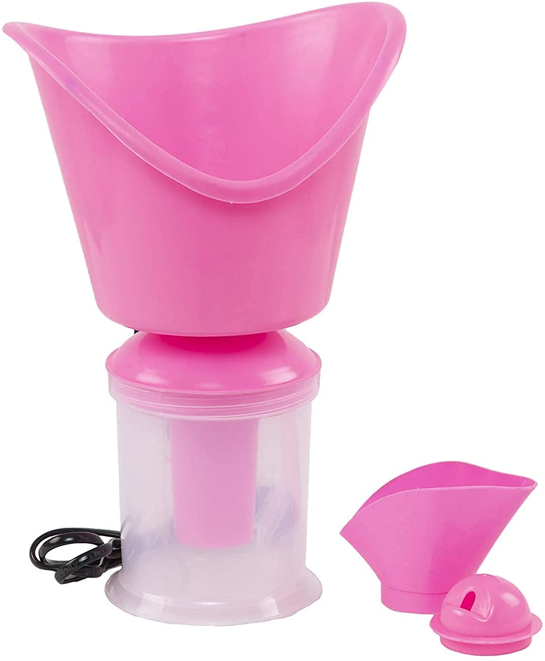 KIDINGTON 3-in-1 Face, Nose & Cough Steamer - Plastic Steam Vaporizer, Facial Sauna & Steamer Machine for Adults & Kids (Pink) | Relieves Congestion, Hydrates Skin - Perfect for Cold Relief & Home Spa Treatments