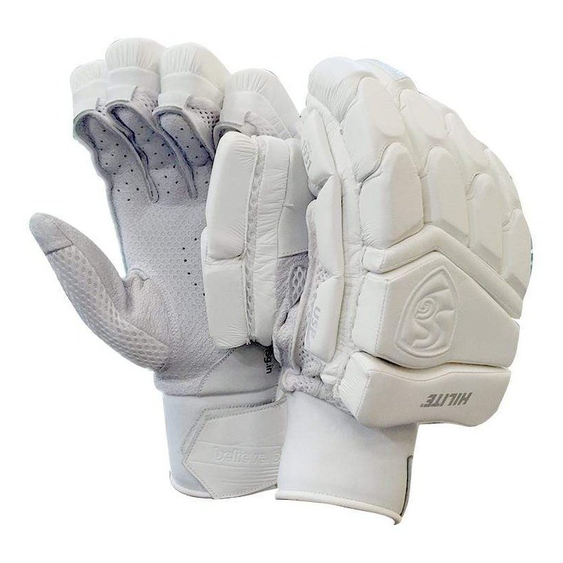 SG Hilite White Cricket Batting Gloves for Adults - Premium Quality 2023 Edition - Perfect for Practice, Matches & Professional Play